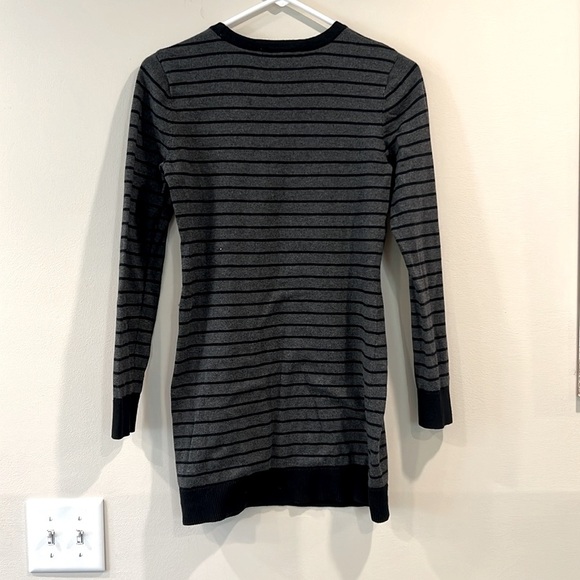 🔥Michael Kors Black and Gray Striped Sweater Dress with Stud Accents🔥 - Picture 2 of 6